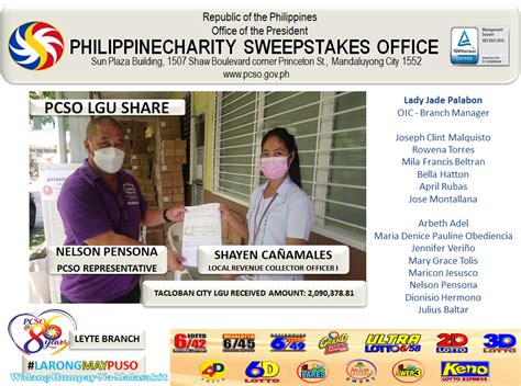 pcso tacloban|PCSO Leyte .